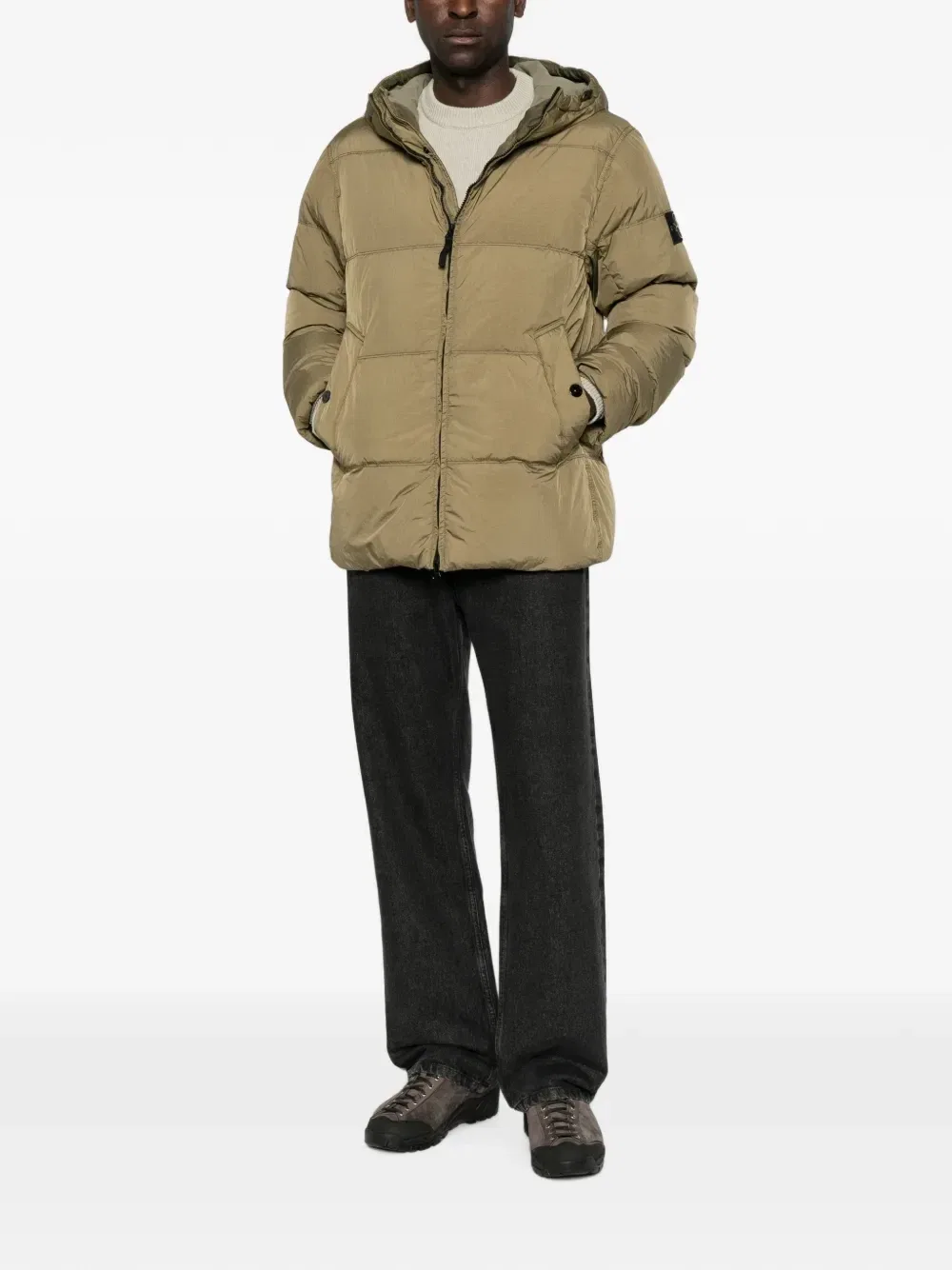 Дутая куртка Stone Island, зеленый — фото 2