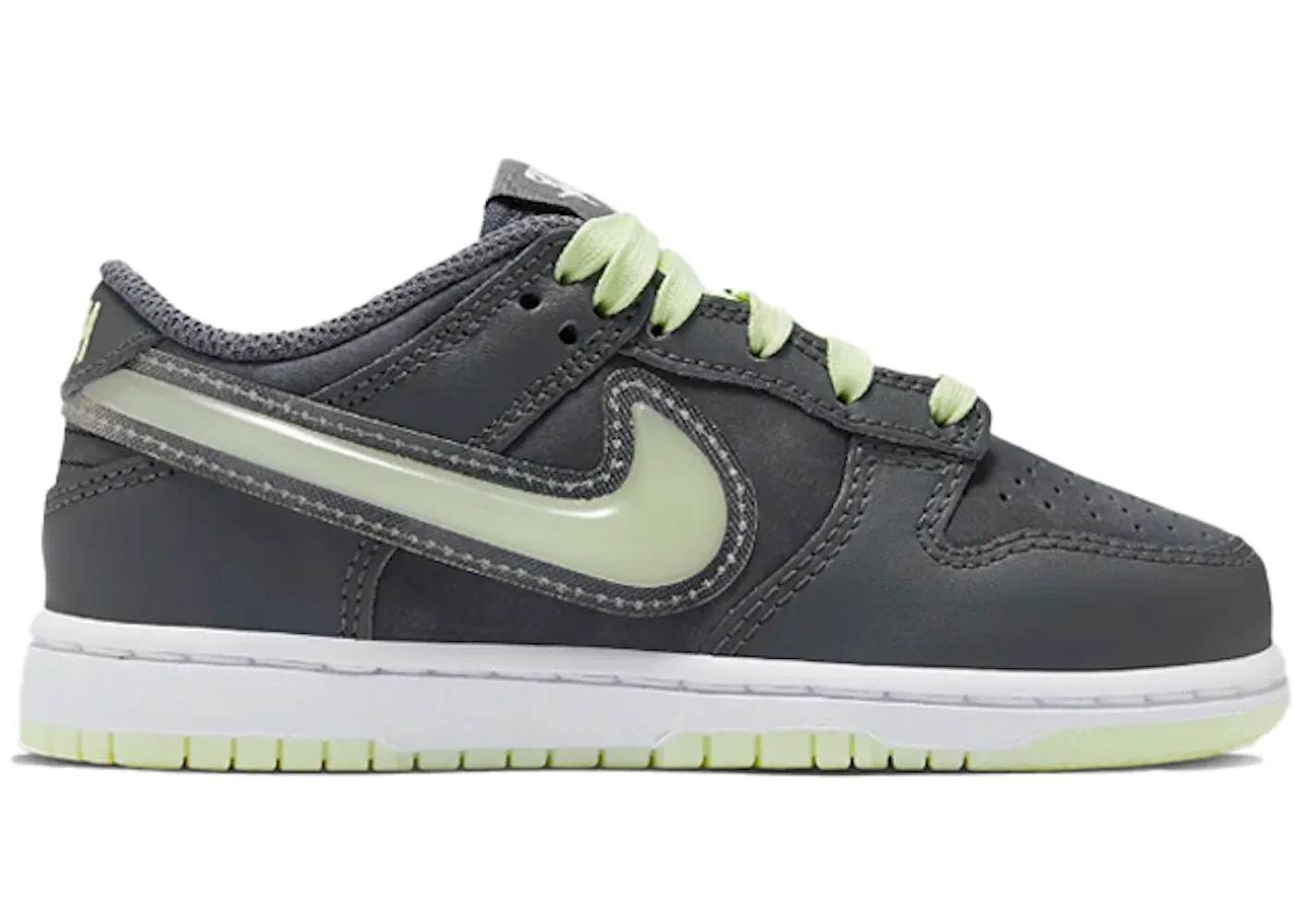 Детские кроссовки Lifestyle с принтом Nike Dunk Low Nike, Iron Grey/Lime Ice/White/Cool Grey