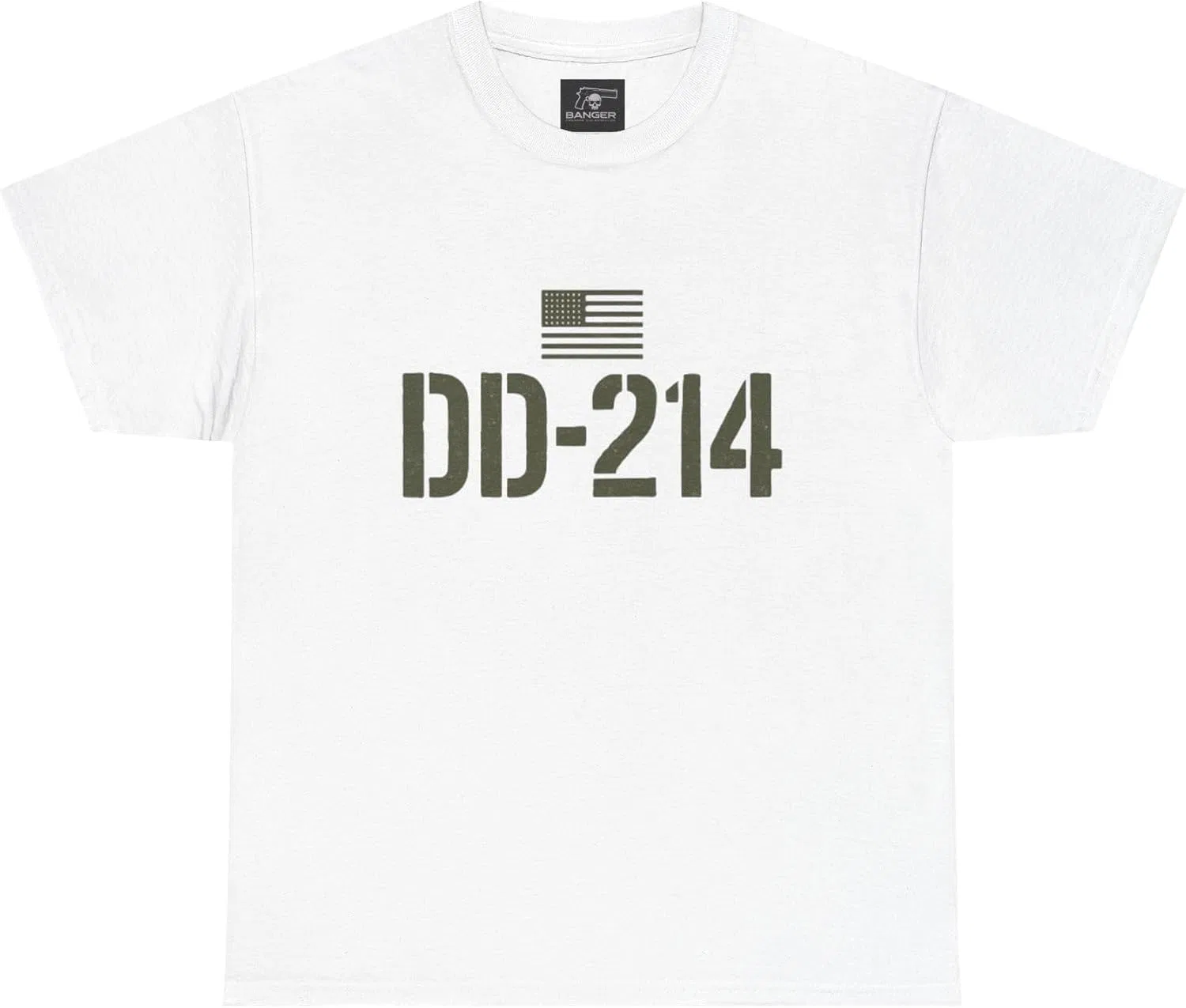 Женская футболка с принтом DD-214, белый