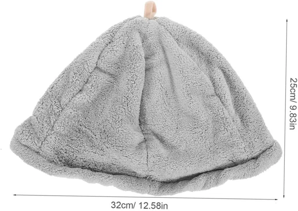 Шапочка для душа Saunahut, Coral Fleece, 2 шт, 100 г, Hellgrau Happyyami — фото 2