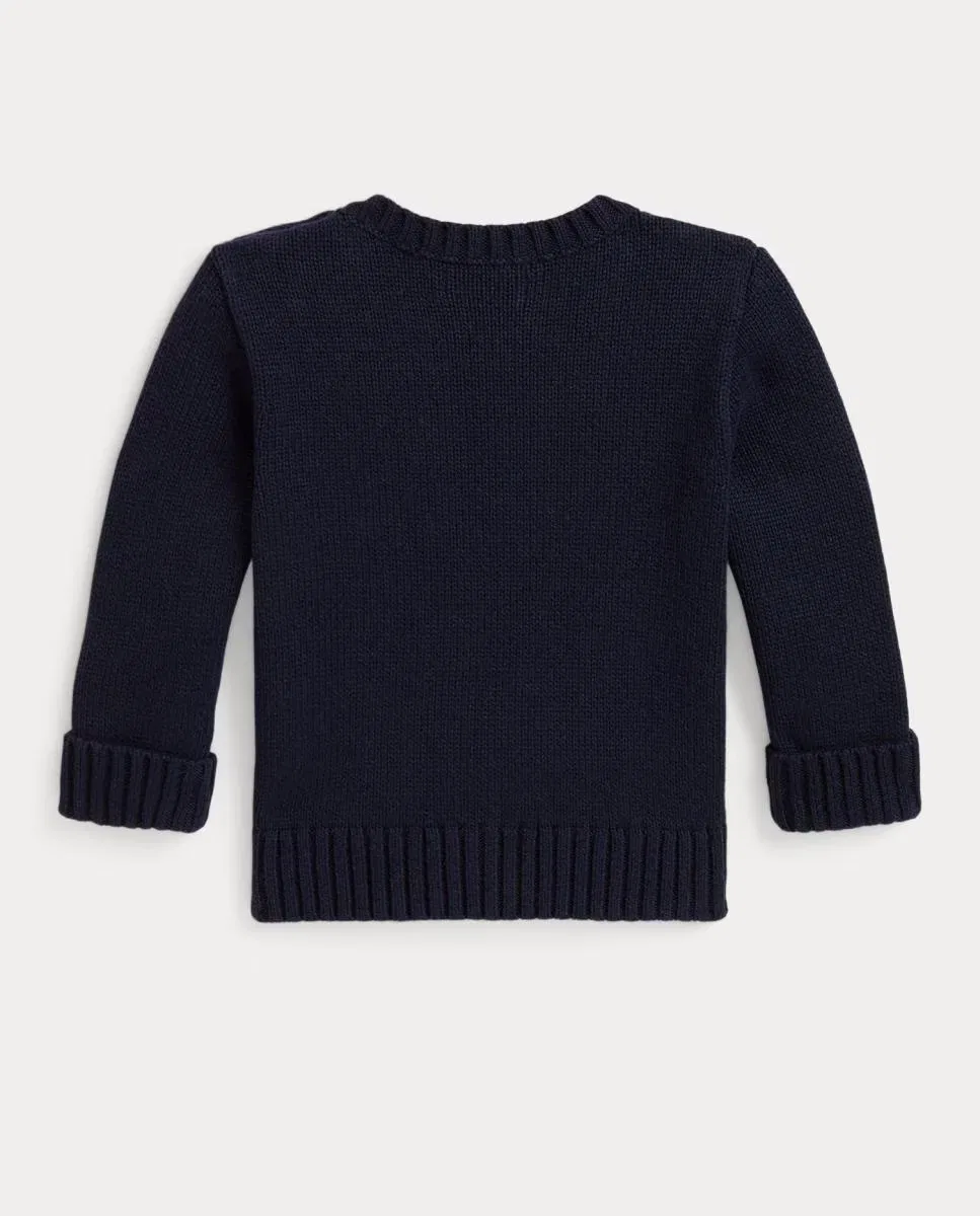 Детский джемпер из хлопка, Unisex, Polo Ralph Lauren, темно-синий — фото 2
