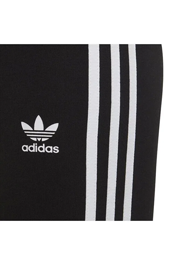Детские леггинсы для девочек скинни Adidas, Black — фото 3
