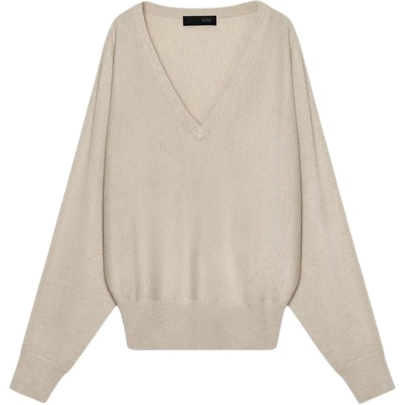 Женский свитер с V-образным вырезом Sand/Zebra Print ZARA, Sand/Zebra Print
