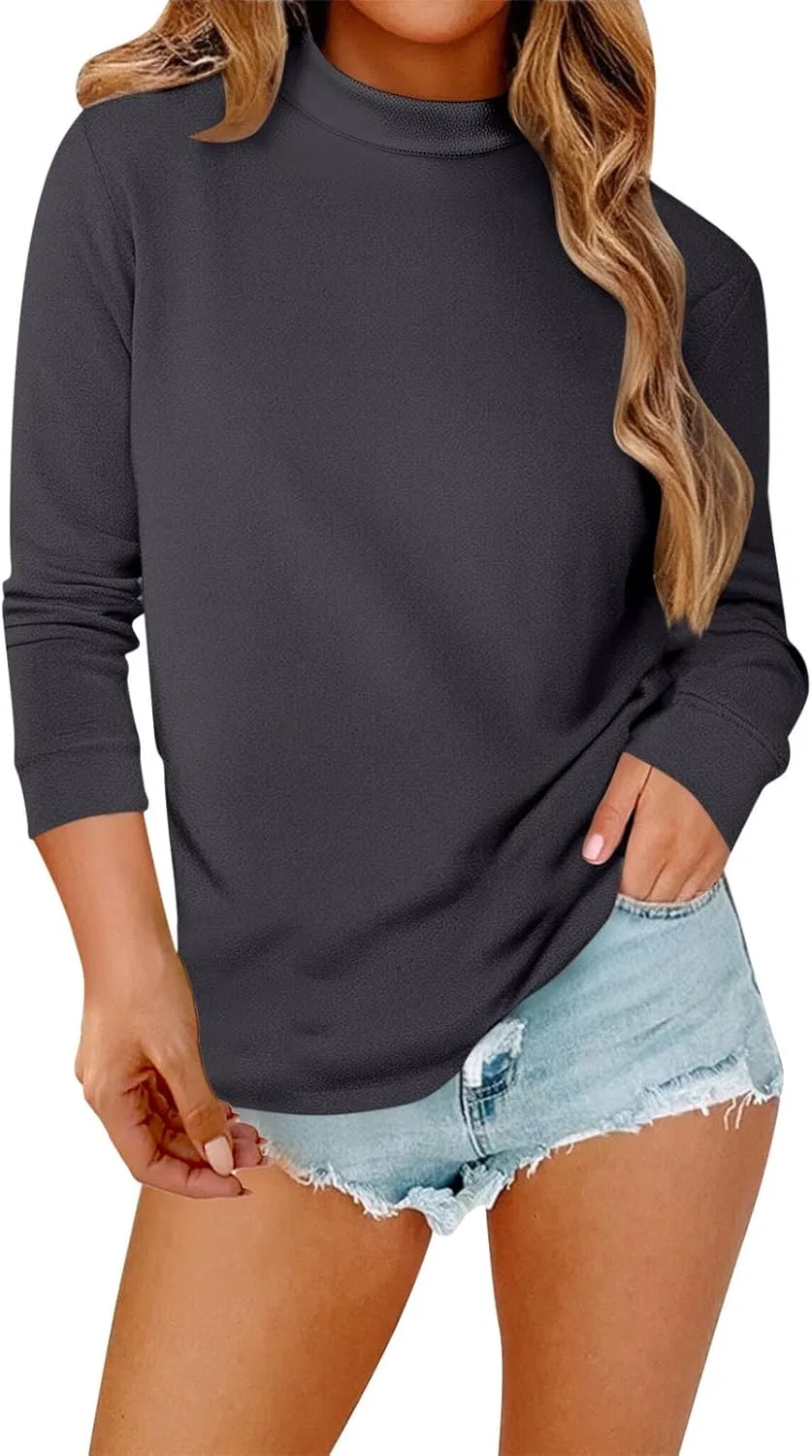 Женская повседневная блузка с длинным рукавом, Dark Gray