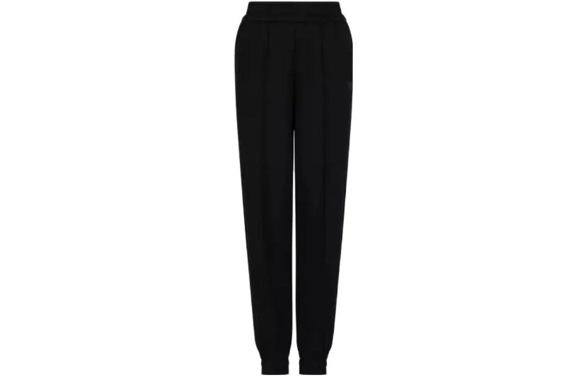 Женские брюки повседневные с манжетами EMPORIO ARMANI, Black