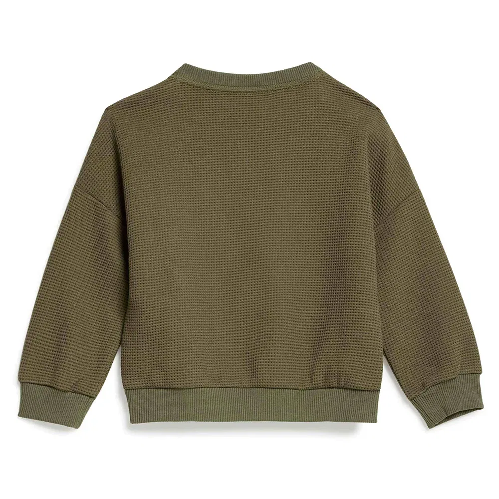 Детский комплект из футера с вафельной текстурой Loose Waffle Sweat Jogger Set Adidas Originals, Green — фото 3