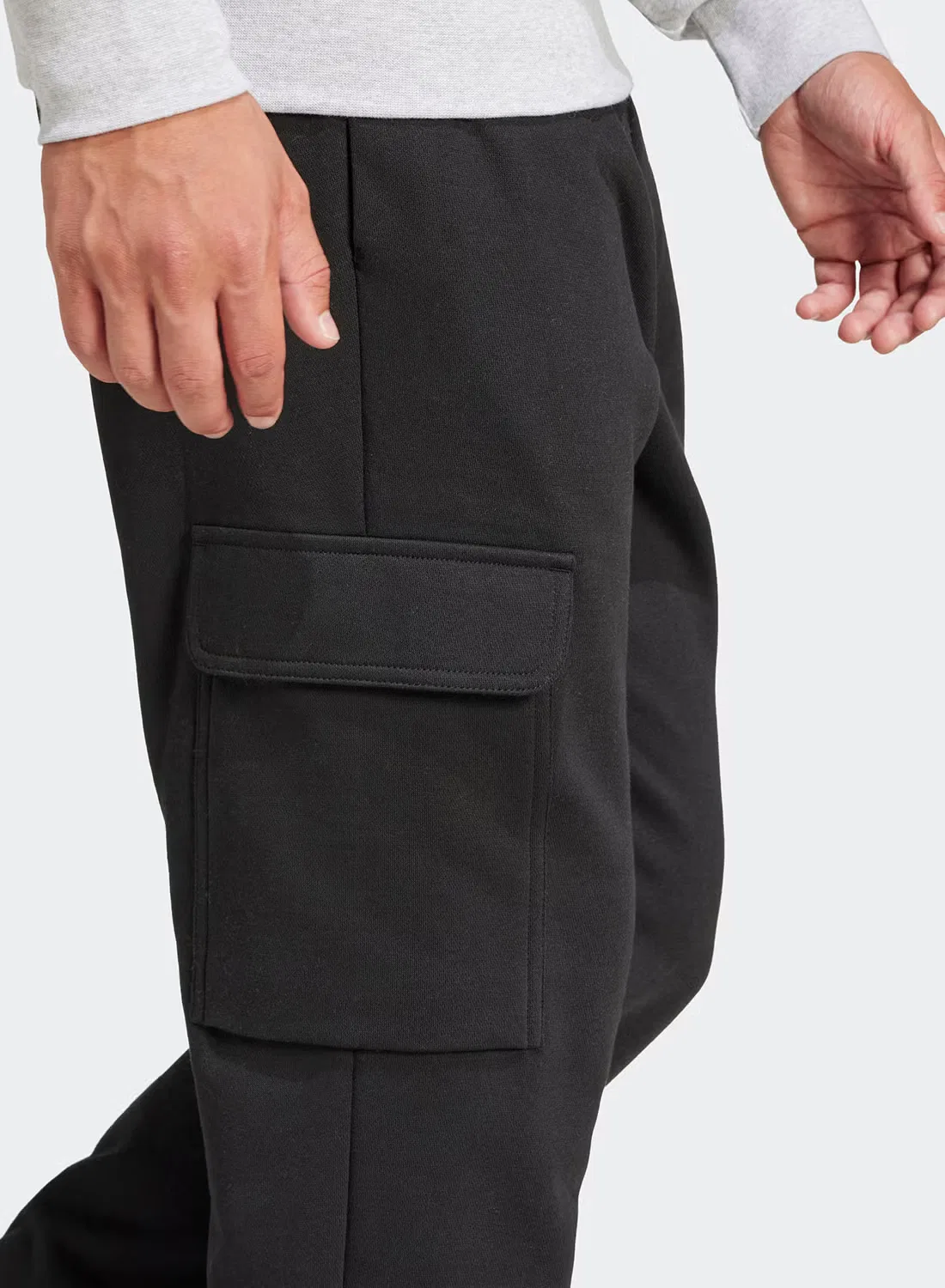 Брюки карго на флисе Essential feelcozy fleece cargo Adidas, черный — фото 4