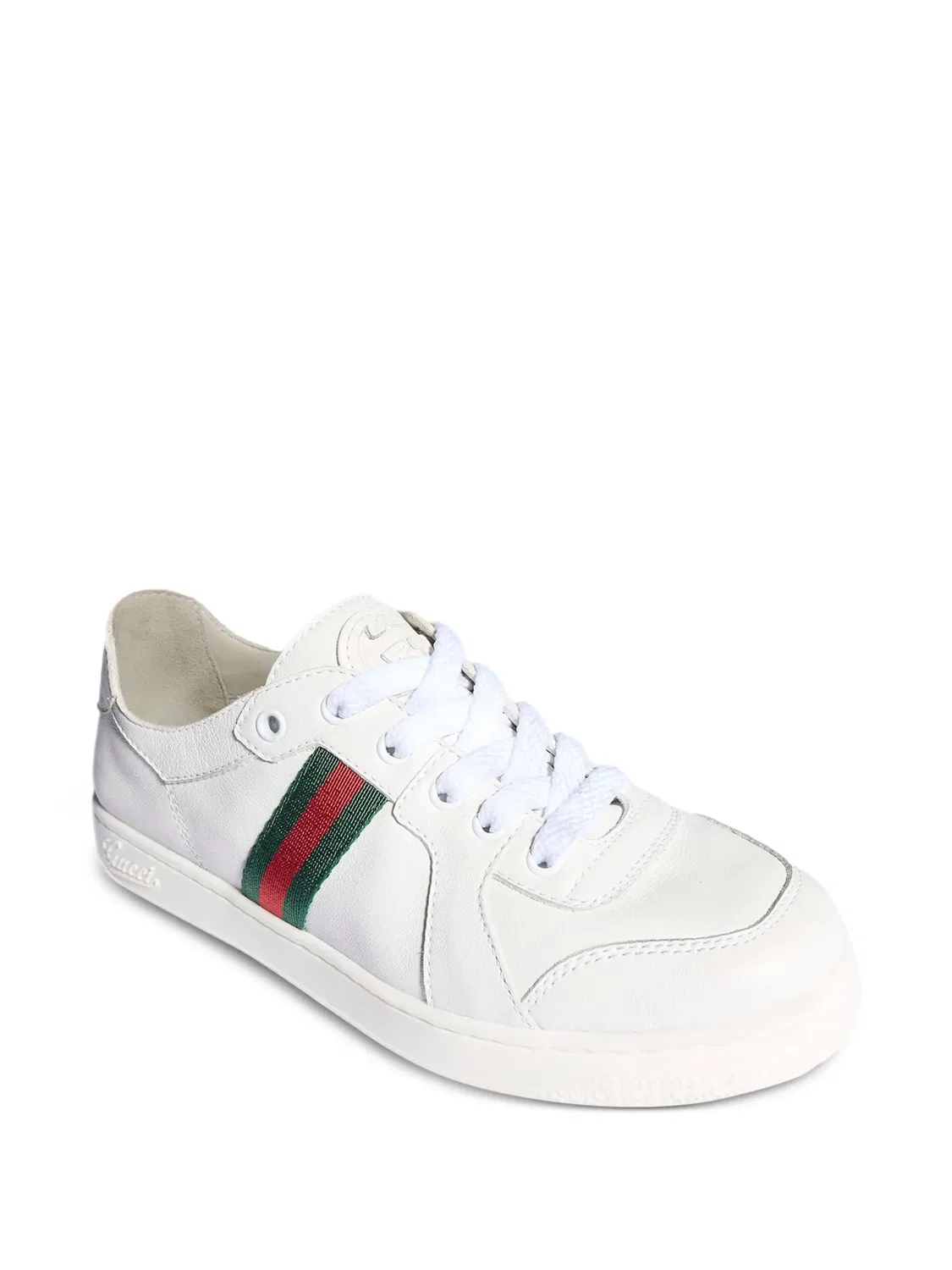 Кроссовки с отделкой Web и логотипом GG Cross Gucci Kids, белый — фото 2