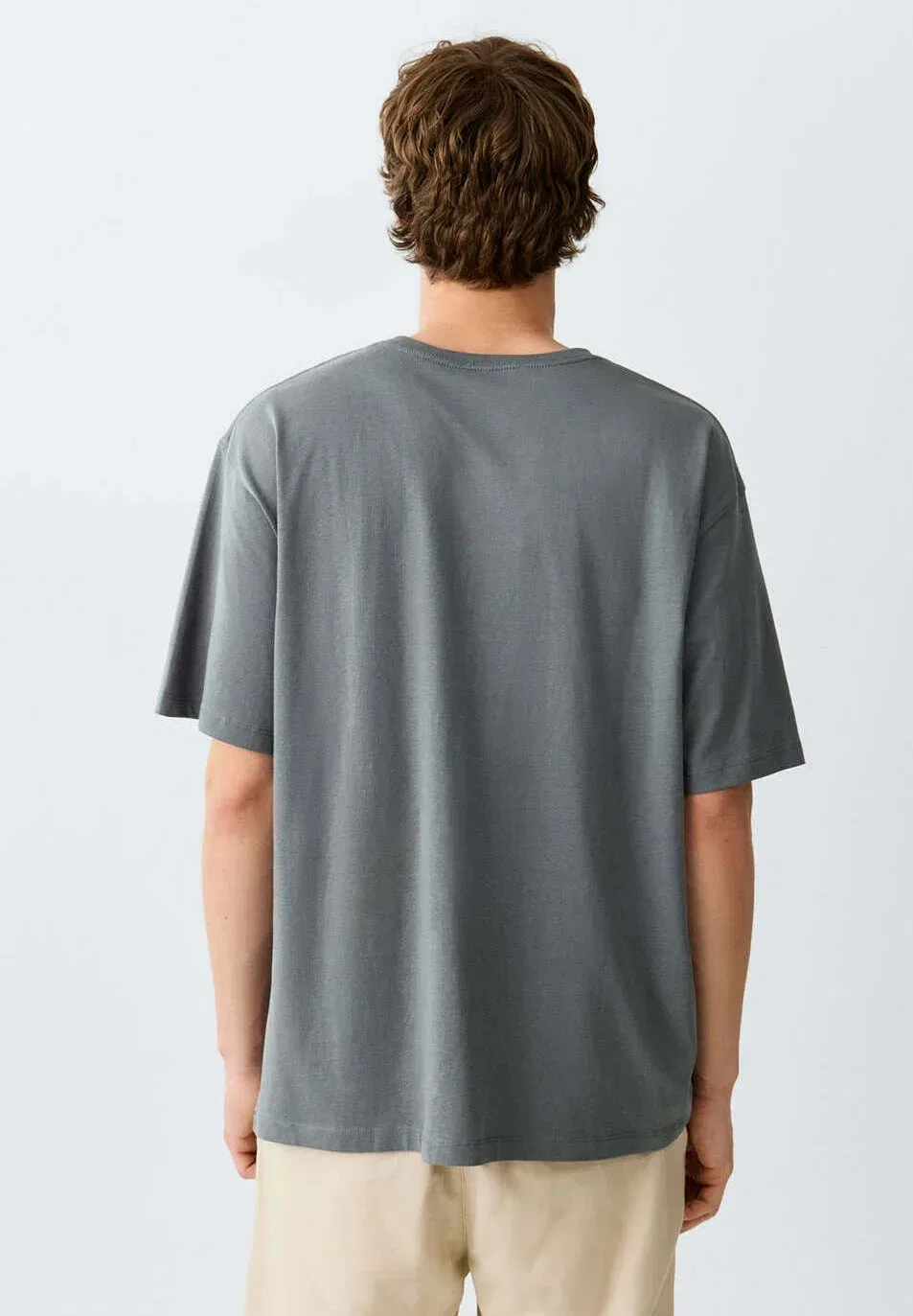 Футболка с принтом для подростков Mango Kids, Anthracite — фото 3