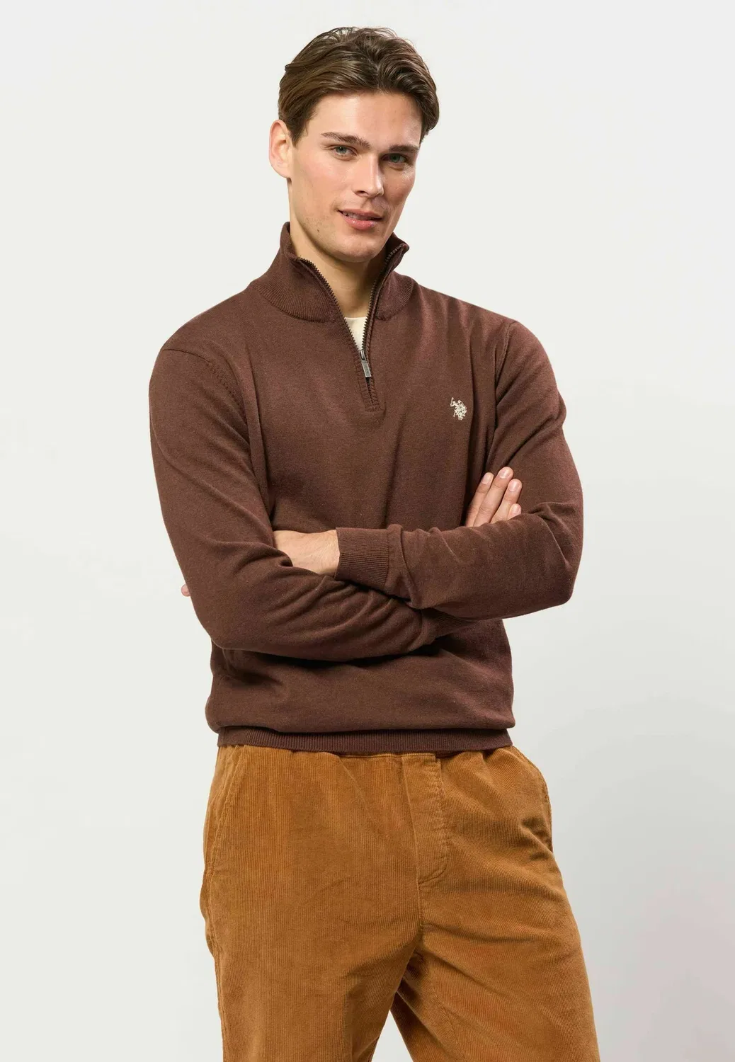 Умбризон - джемпер U.S. Polo Assn., Chestnut Melange