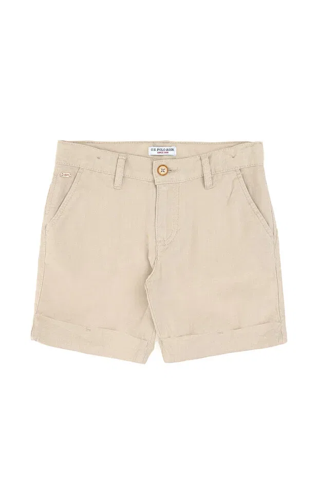 Детские шорты для мальчиков прямого кроя U.S. Polo Assn., Stone — фото 2
