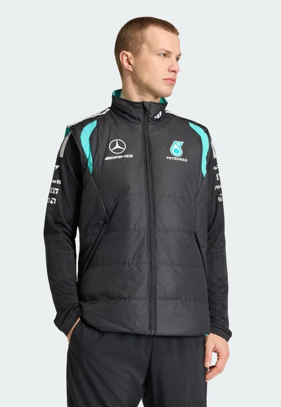 Спортивный жилет ADIDAS PERFORMANCE 'Mercedes - Amg Petronas Formula 1 Team' черного цвета — фото 2