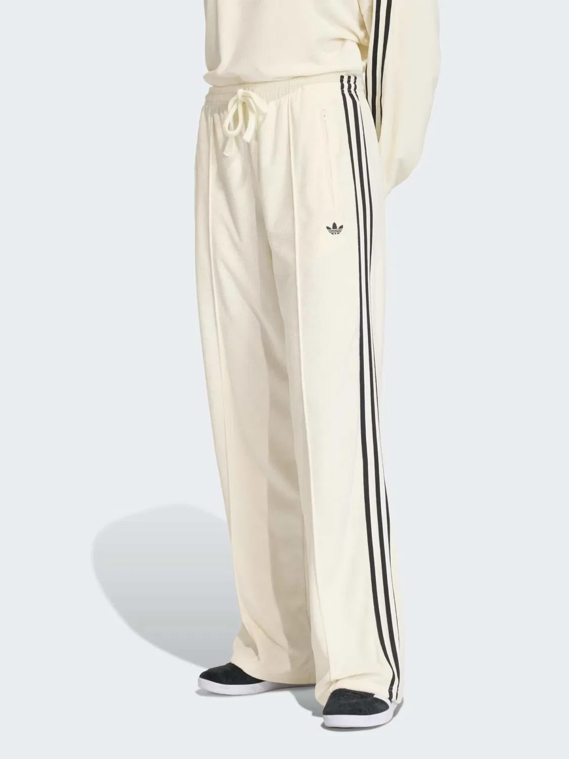 Брюки Adidas Originals свободного кроя Firebird, белый — фото 2