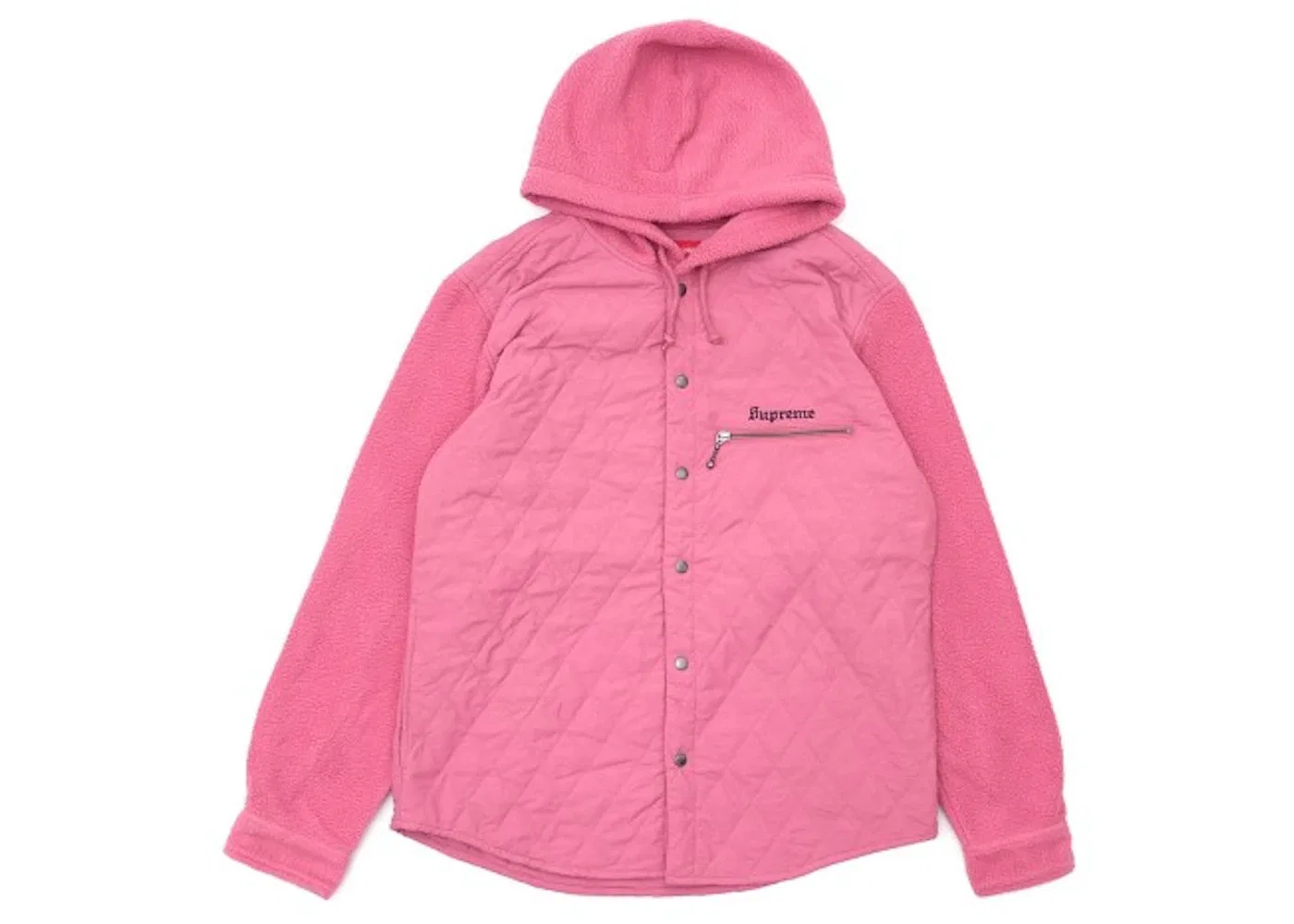 Мужская флисовая рубашка с капюшоном Supreme Shirt, Pink