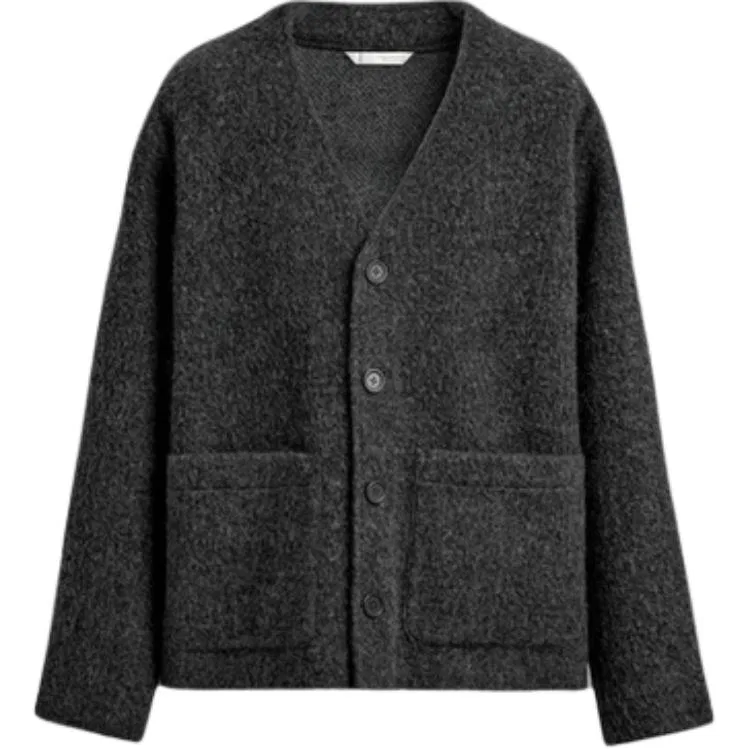Мужской свитер с V-образным вырезом Coal Gray ZARA, Coal Gray