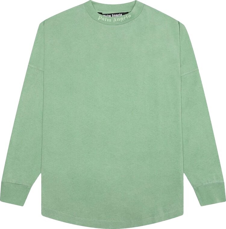 Лонгслив Palm Angels GD Classic Logo Over Long-Sleeve Tee 'Forest Green', зеленый — фото 2