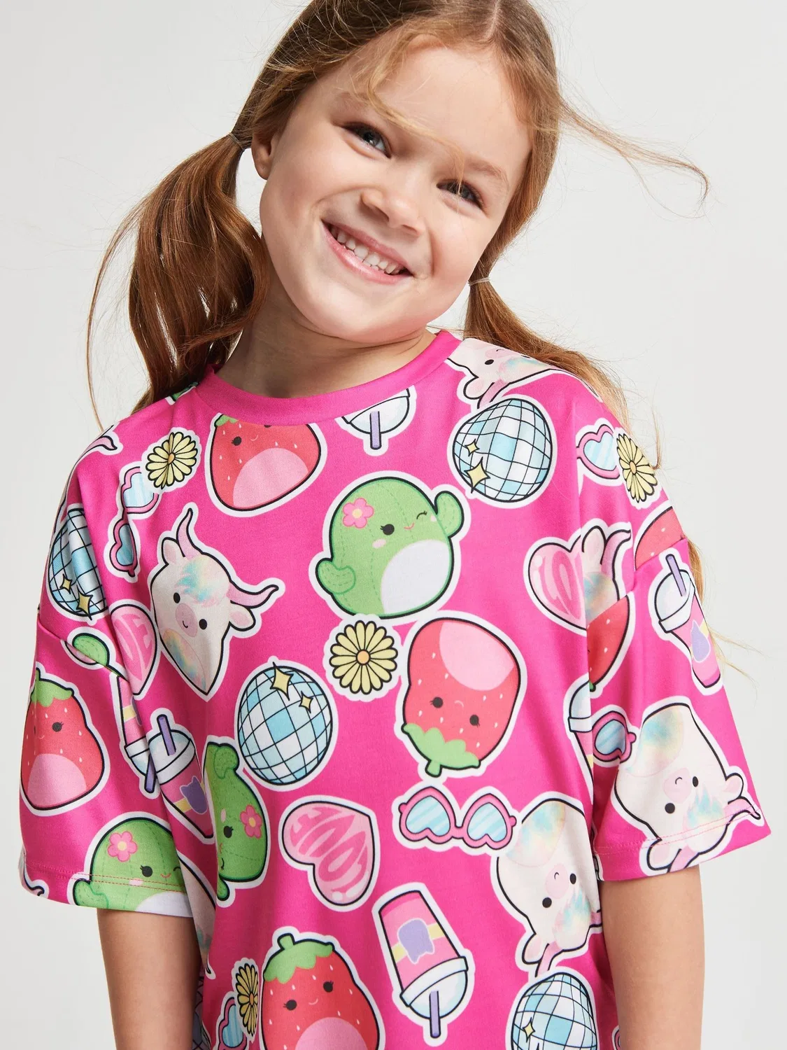 Ночная рубашка Squishmallows Brand Threads, розовый — фото 3