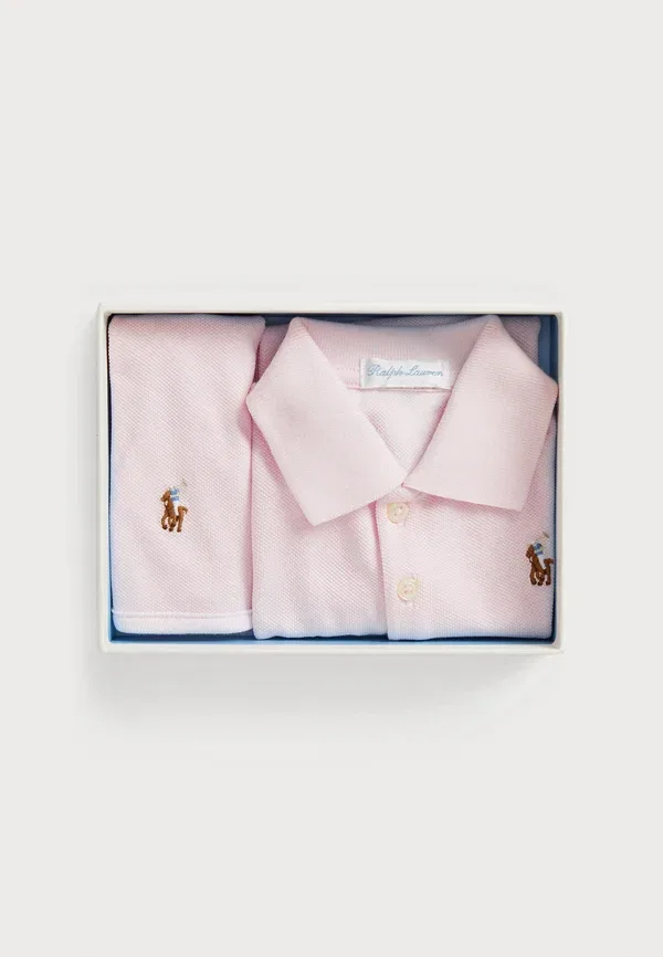 Комплект для новорожденных из хлопка Polo Ralph Lauren, розовый — фото 2