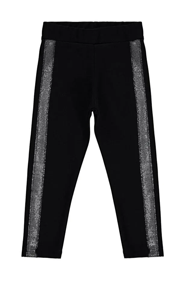 Детские леггинсы для девочек с принтом Glitter Striped Civil Girls, Black