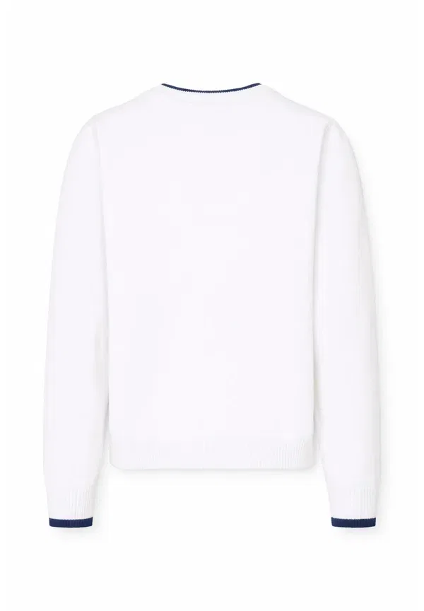 Джемпер хлопковый Maglione Tru Trussardi Junior, белый — фото 2