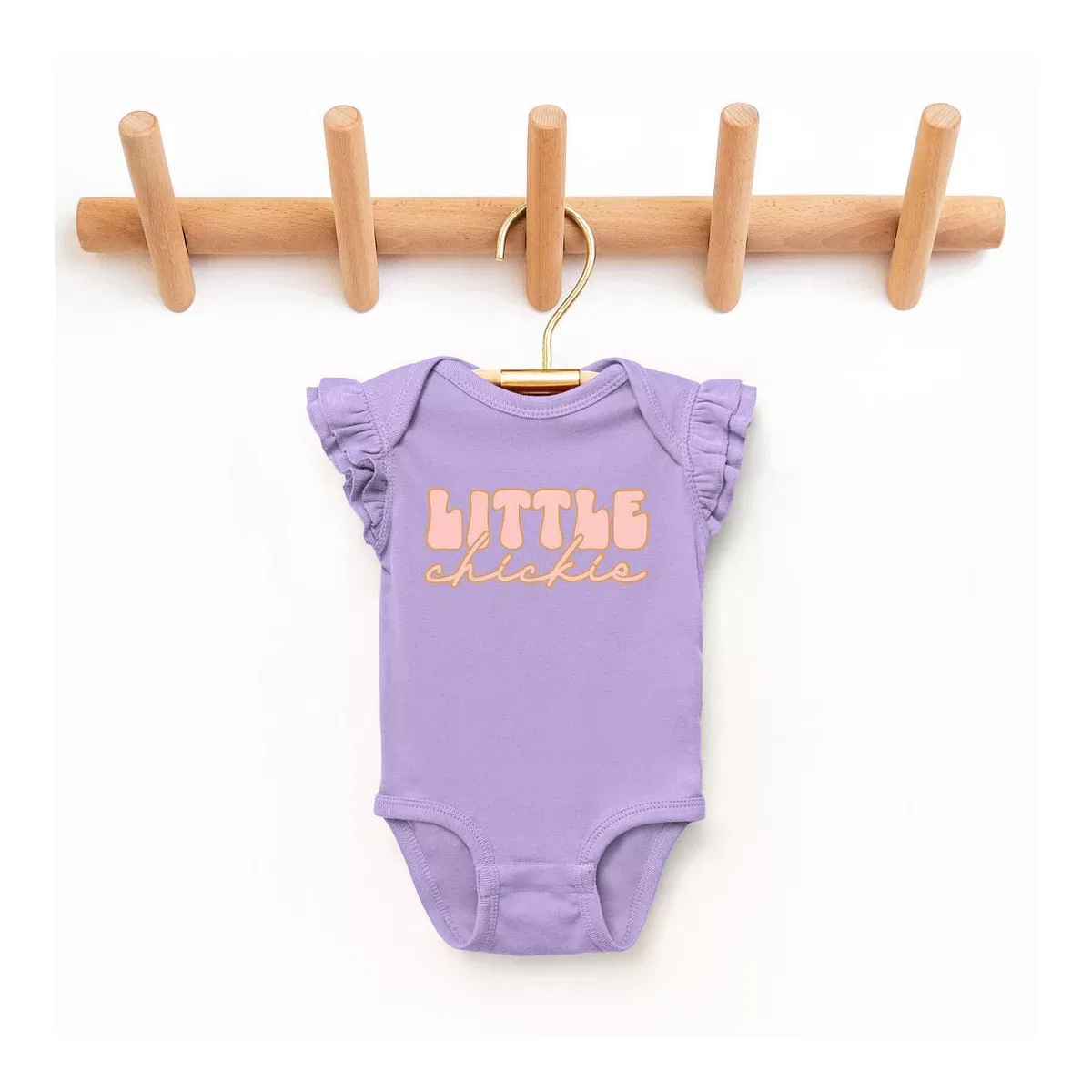 Детский боди с рукавом-крылышком Little Chickie The Juniper Shop, Lavender