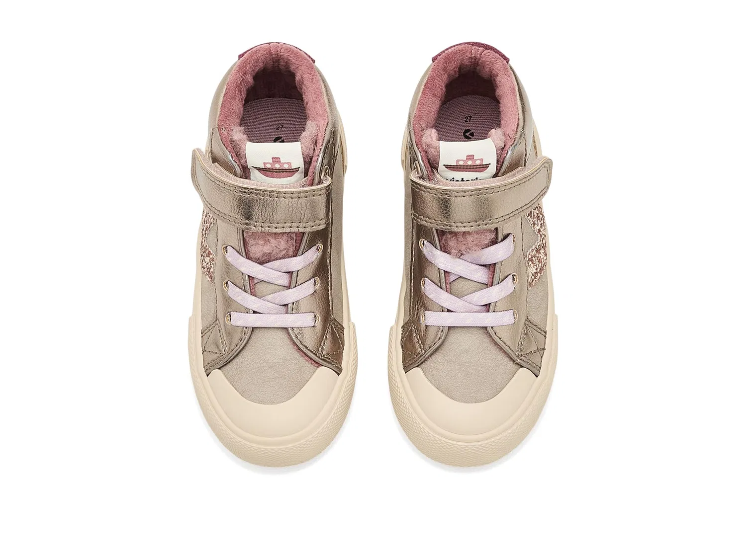 Кроссовки Tribu Matallic Elastic Laces (для малышей, маленьких и больших детей) Victoria Kids, Nude — фото 3
