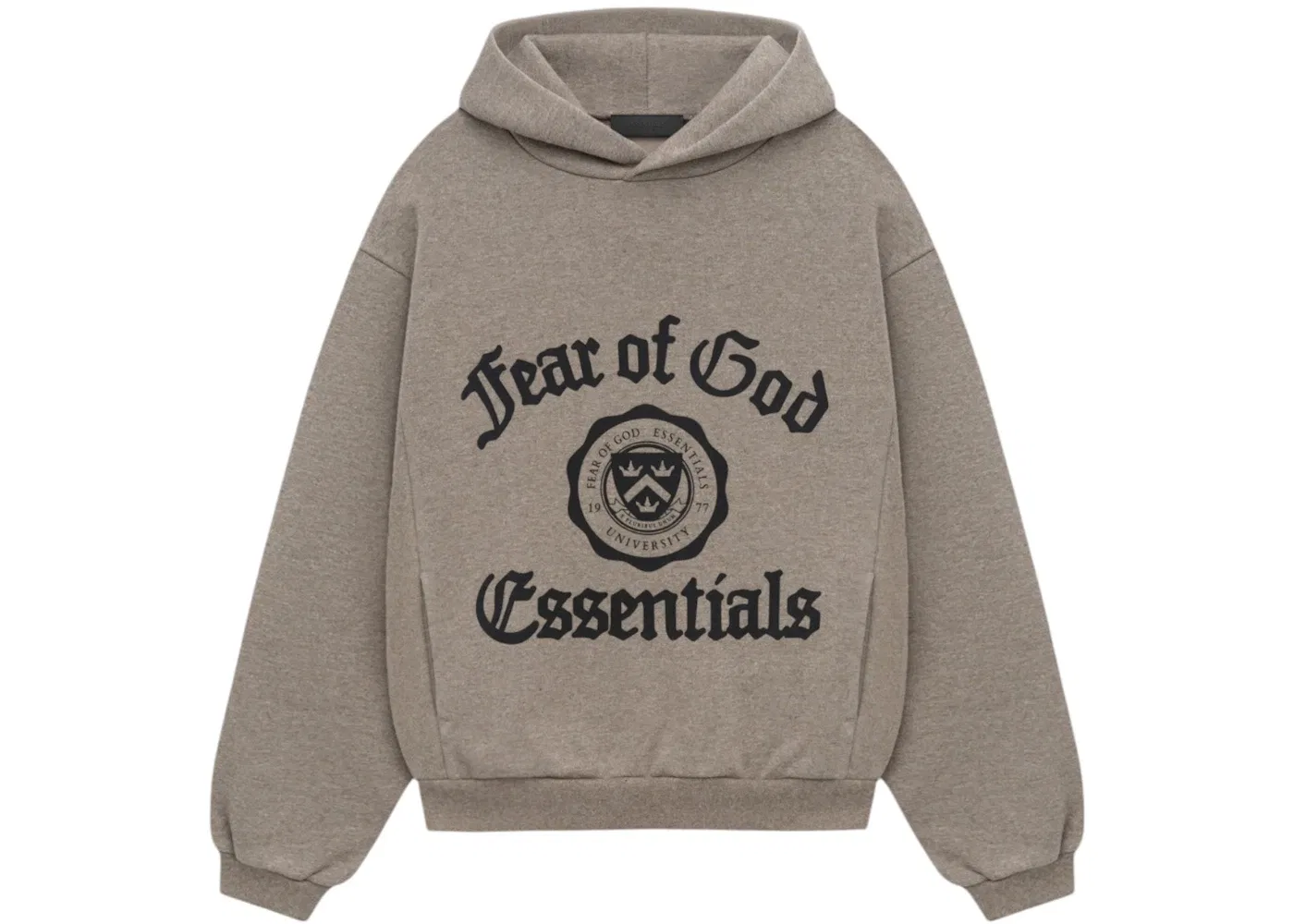 Детский худи из плотного флиса Vintage Shrunken Fear of God, Heather Gray