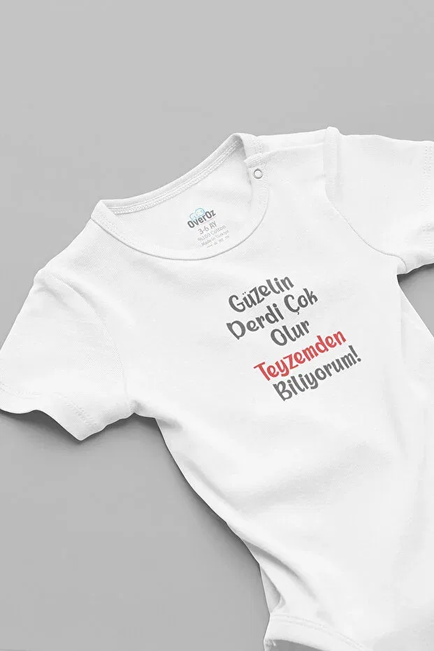 Детское боди-комбинезон для девочек с принтом Auntie'S written bodysuit Overoz, White