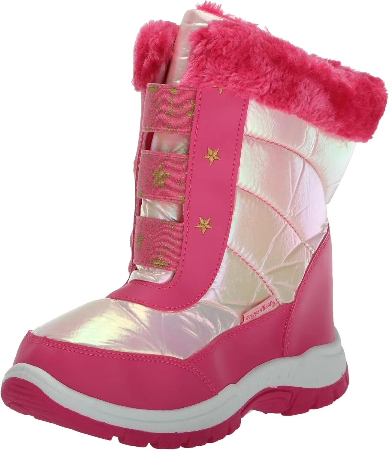 Детские зимние снежные ботинки для девочек водонепроницаемые Rugged Bear, Fuchsia Pink