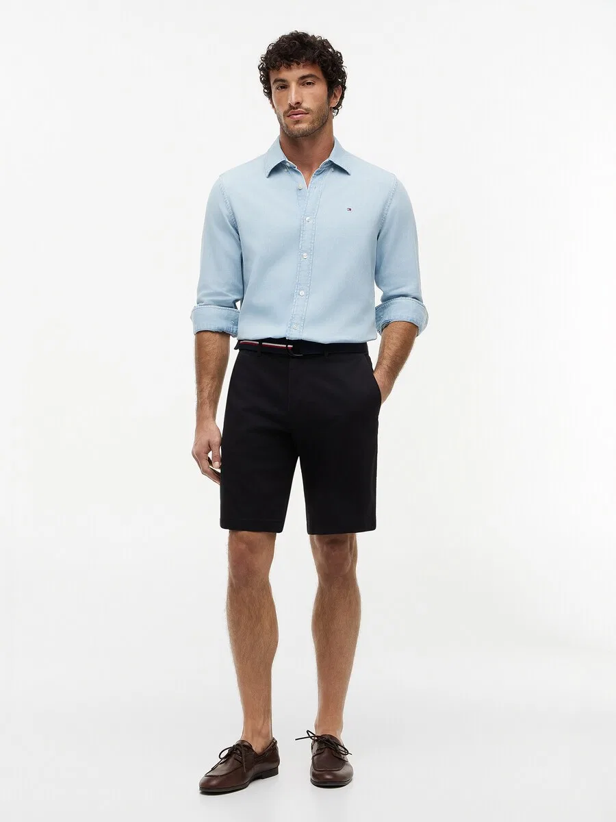 Шорты-чиносы TOMMY HILFIGER Regular 'Denton Ess' черного цвета — фото 4