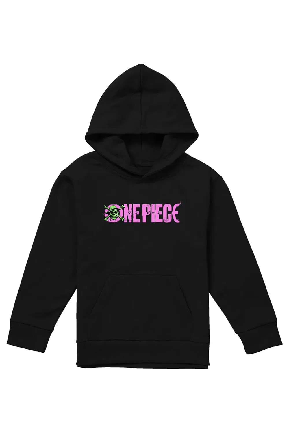 Детский пуловер с принтом One Piece Luffy Jolly Roger Bright Logo Youth Kids, Netflix, Black