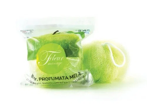 Спонж для ванны, Apple Green, Natura Amica, 80 г, Многоцветный