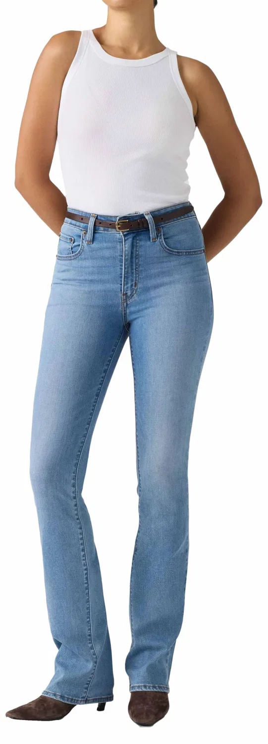 Женские джинсы с высокой посадкой и клешем от колена Levi's, True Blue Mid