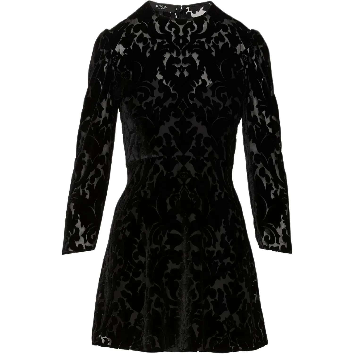 Женское платье с длинным рукавом, черное, GUCCI, Black