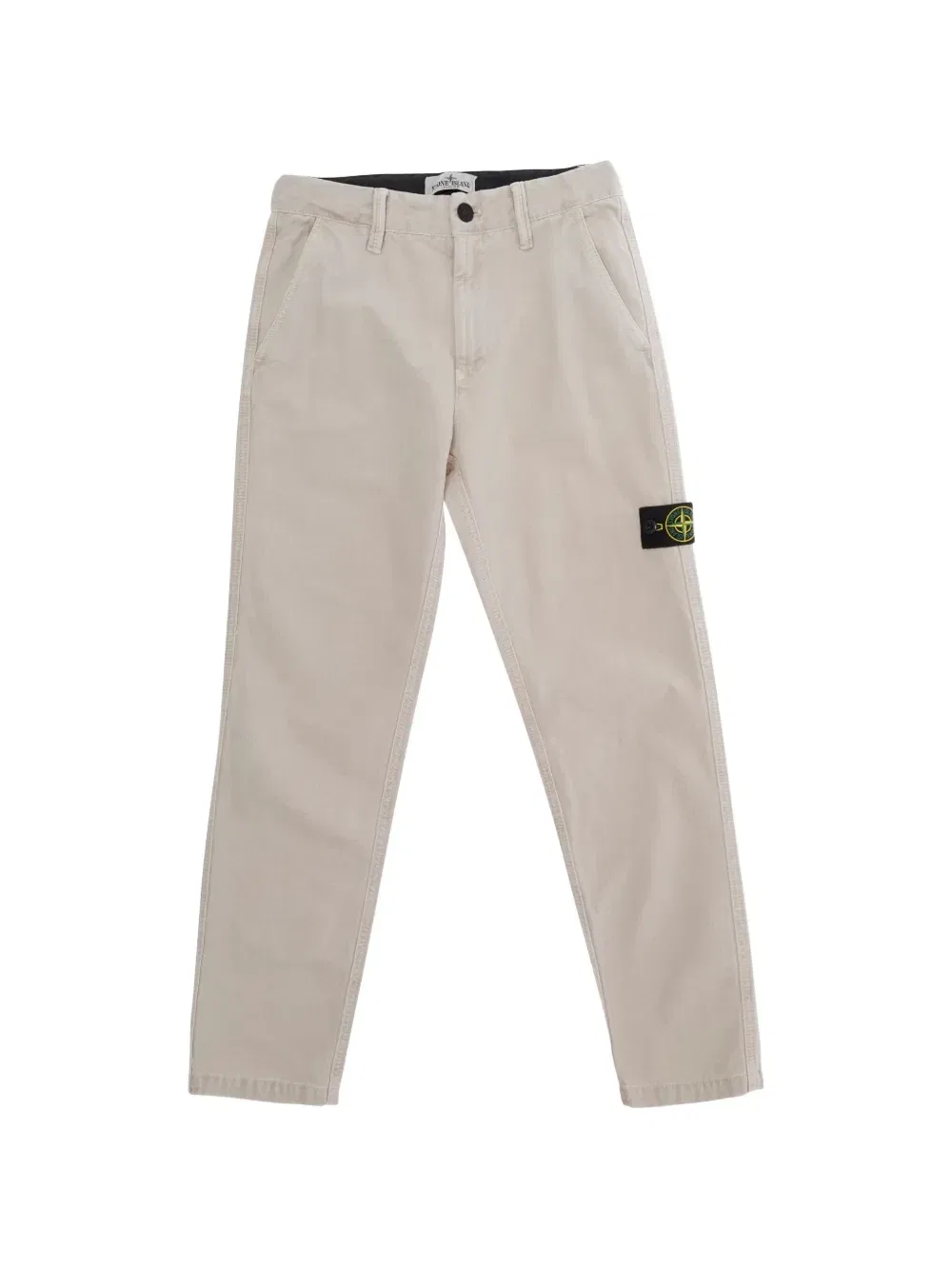 Брюки-чинос с нашивкой в виде логотипа-компаса Stone Island Junior, бежевый