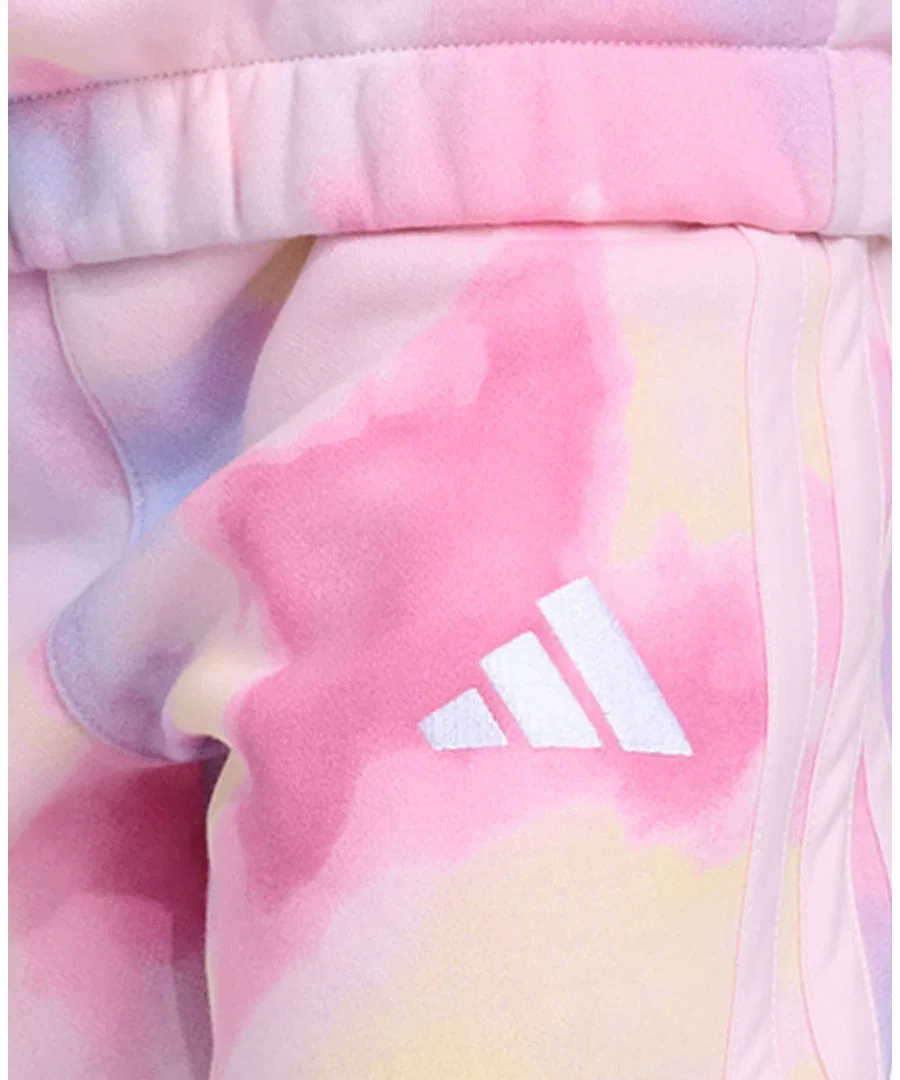 Детский комплект из свитшота и штанов с принтом adidas, Pink Multi Crystal Linen — фото 4