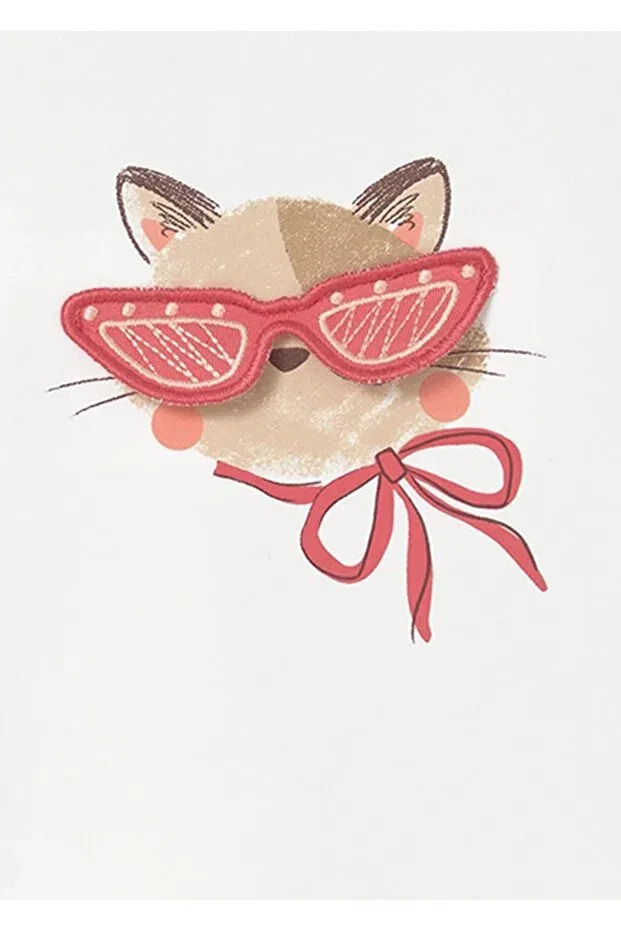 Детская футболка для девочек с принтом Summer Baby Girl Printed Tshirt Mayoral, Ecru — фото 3