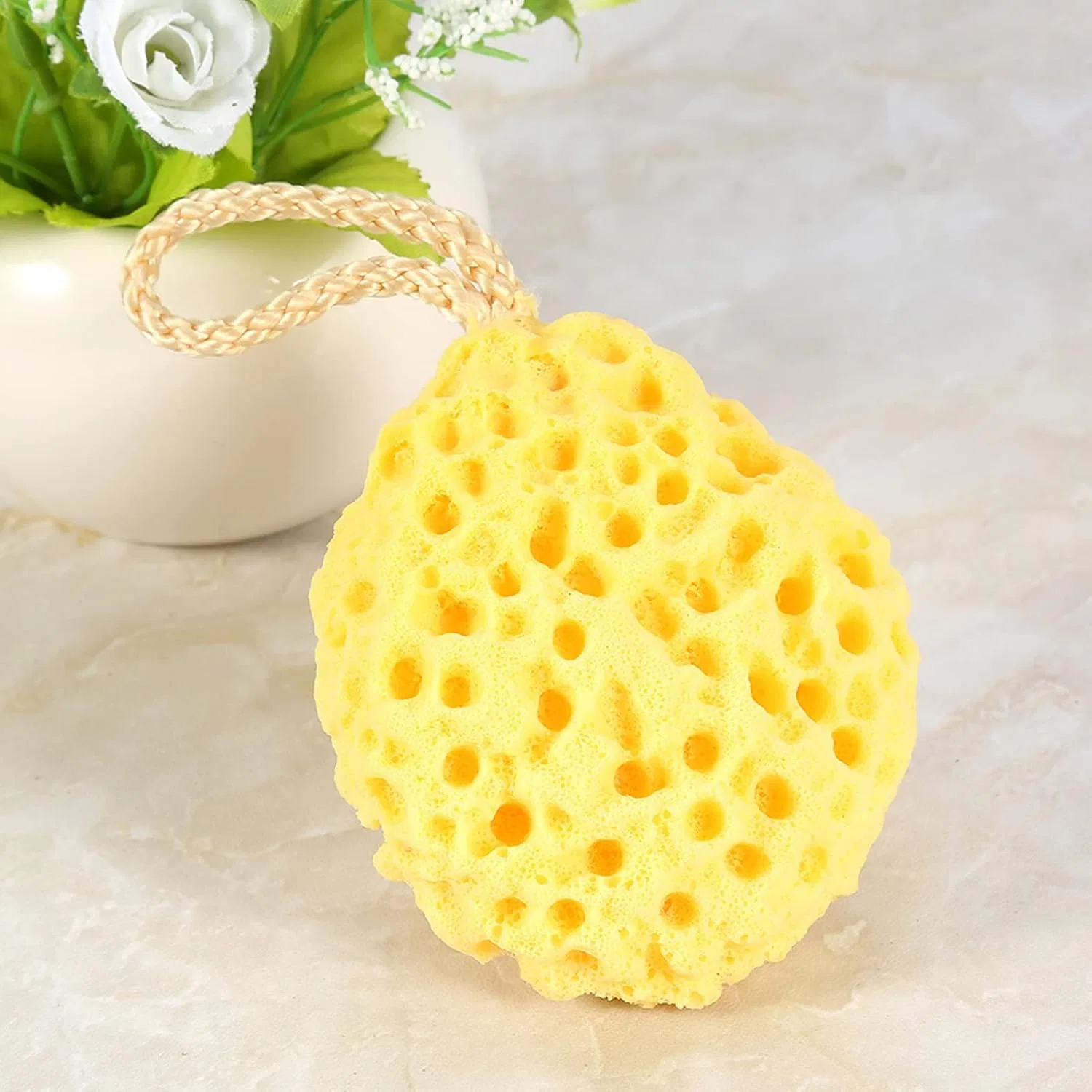 Мочалка для тела RiToEasysports, гидрофильный полиуретан, YELLOW — фото 4