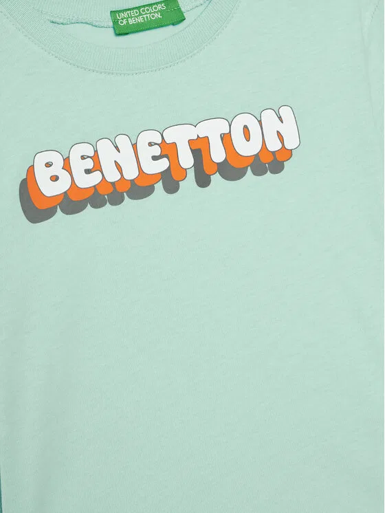 Футболка regular fit United Colors Of Benetton, зеленый — фото 3