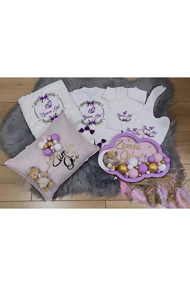 Детский комплект для новорожденных с вышивкой Jaju Baby, Lila