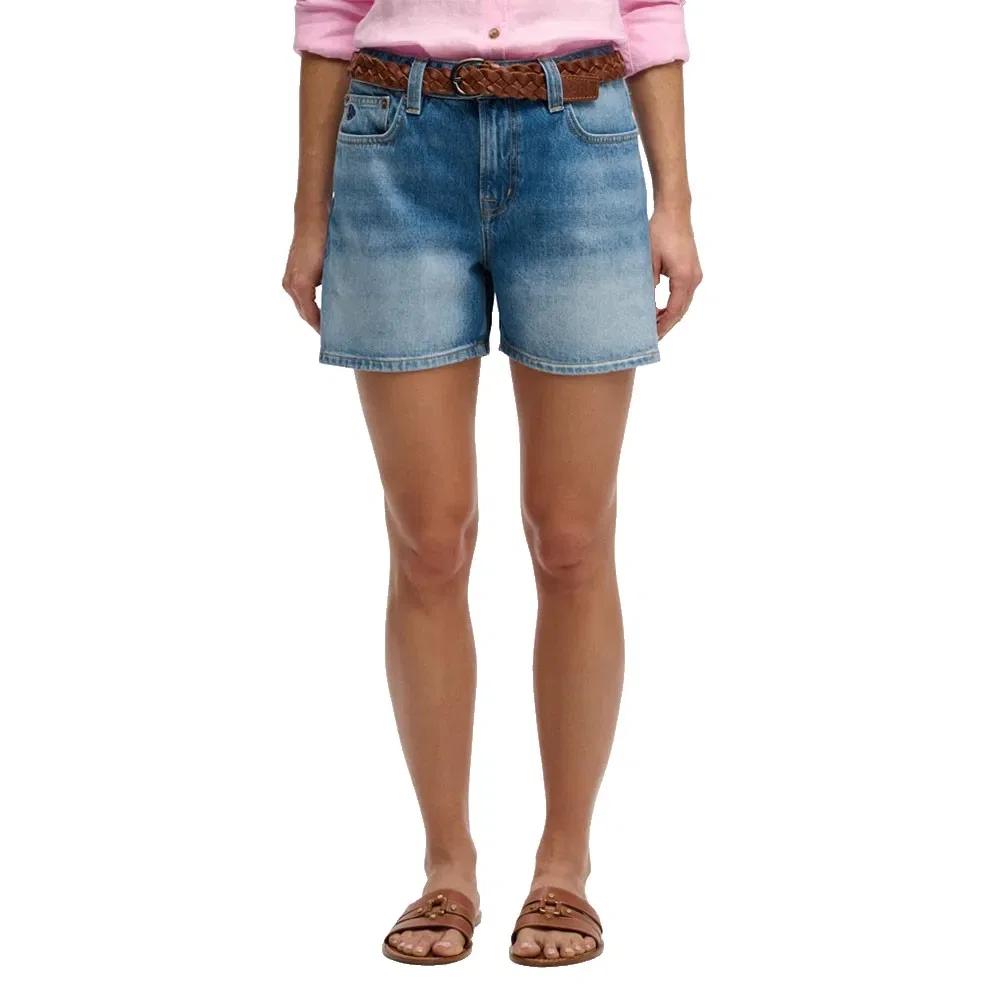 Шорты джинсовые Mid Rise Superdry, синий