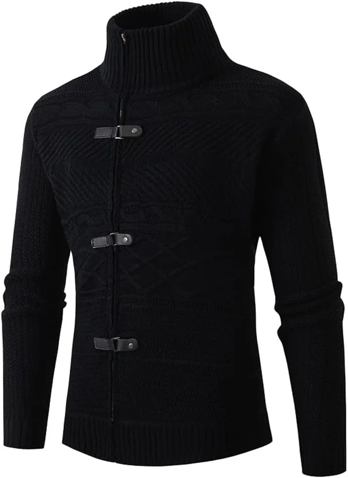 

Мужской свитер-кардиган с молнией Slim Fit JMKEY