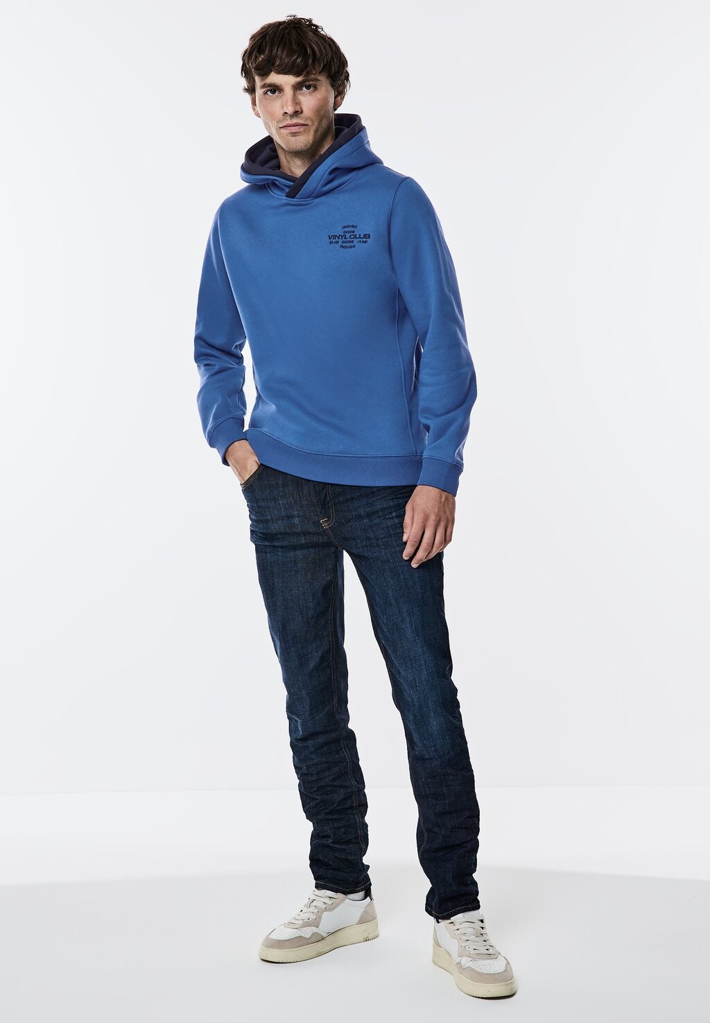 

Толстовка с капюшоном Street One MEN, цвет Mottled Blue