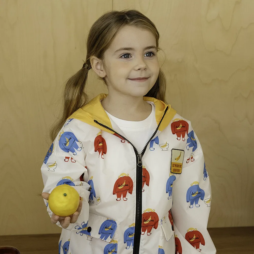 Детская ветровка My Little Star с принтом бананов, кремовая