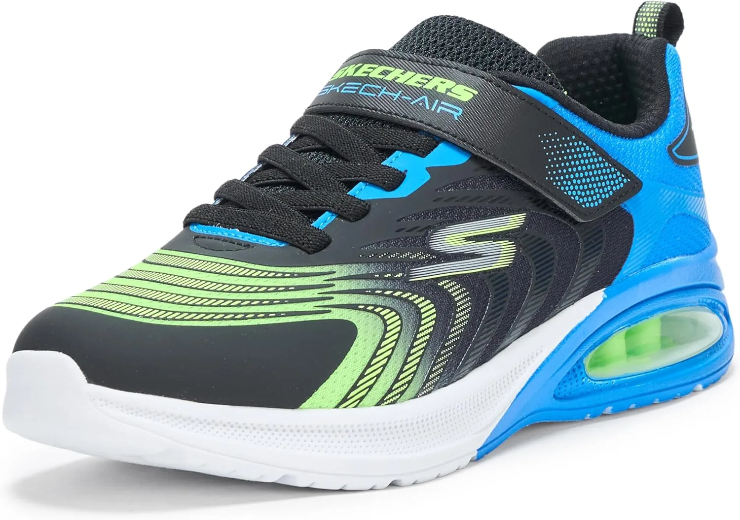 Детские кроссовки Skechers Hypno-Splash, черный/синий/салатовый