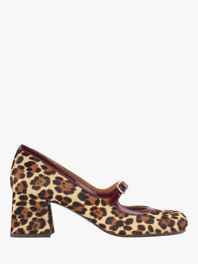 Mumma Leopard кожаные туфли Mary Jane Chie Mihara, Beige/Brown/Multi