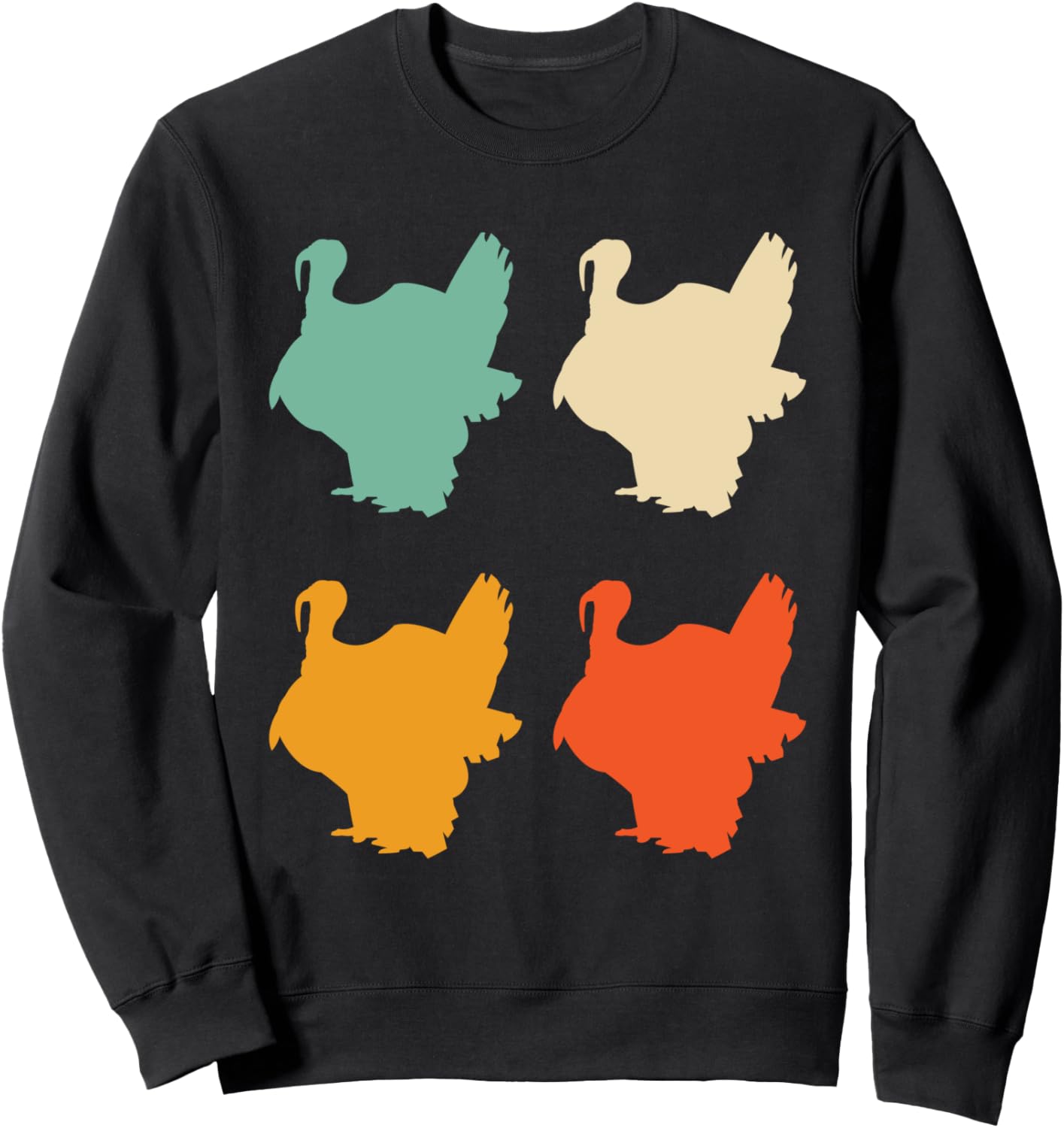 

Винтажная толстовка в стиле поп-арт с изображением индеек для любителей птиц Clothing Booth: Vintage Animals, черный