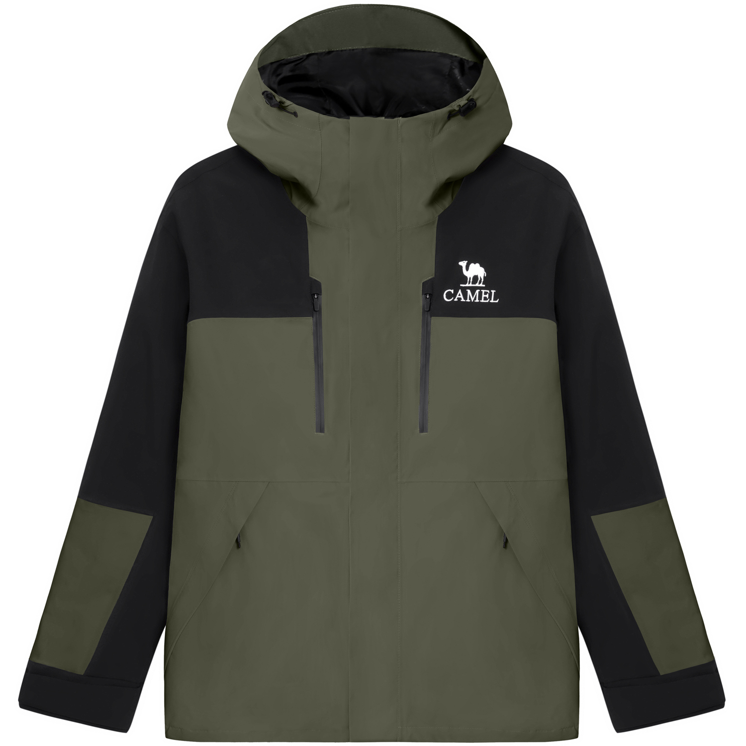 

Куртка-ветровка мужская CAMEL, Темно-оливковый/Фантомный черный