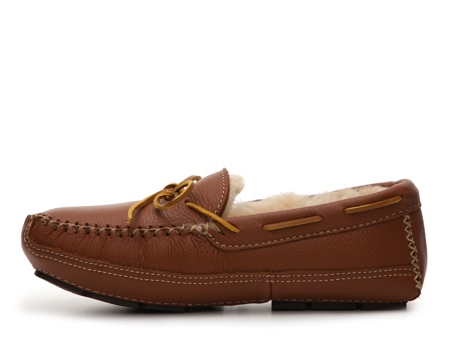 Тапочки из овчины Minnetonka Moose с подкладкой, коричневый — фото 3