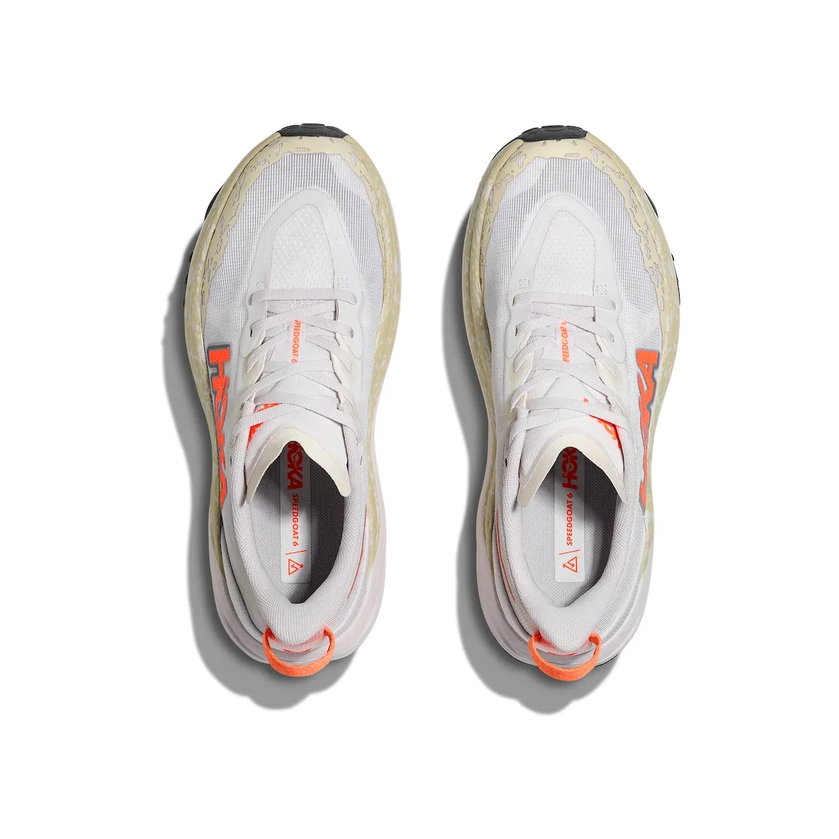 Женские трейловые кроссовки SPEEDGOAT 4 Hoka, белый/оранжевый — фото 2